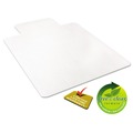 Office Jansan | Deflecto CM11232 45 in. x 53 in. Wide Lipped EconoMat Occasional Use Chair Mat for Low Pile Carpet - Clear image number 5