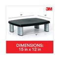 Office Jansan | 3M MS80B 15 in. x 12 in. x 2.63 in. to 5.78 in. 80-lb. Capacity Adjustable Monitor Stand - Black/Silver image number 5