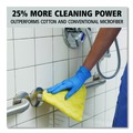 Cleaning & Janitorial Supplies | Rubbermaid Commercial FGQ61000YL00 16 in. x 16 in. Microfiber Reusable Cleaning Cloths - Yellow (12/Carton) image number 5