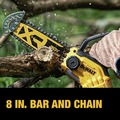 Chainsaws | Factory Reconditioned Dewalt DCCS623BR 20V MAX Lithium-Ion Brushless 8 in. Cordless Pruning Chainsaw (Tool Only) image number 7