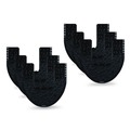 Office Chair Mats | Boardwalk PSCM-P-000I006M-00-21430 22 in. x 22 in. Non-Slip Rubber Commode Mat 2.0 Disposable Toilet Floor Mat - Black (6/Carton) image number 0