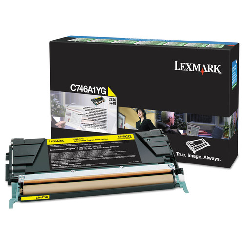 Ink & Toner | Lexmark C746A1YG C746A1YG 7,000 Page-Yield Return Program Toner - Yellow image number 0