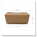Food Trays, Containers, and Lids | SCT SCH 0734 ChampPak 7.75 in. x 5.5 in. x 3.5 in. #4 Carryout Boxes - Kraft (160/Carton) image number 3