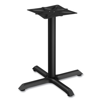 Alera Hospitality Series 27.5 in. x 28.5 in. 300 lbs. Capacity Steel Single-Column Bases - Black