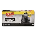 Cleaning & Janitorial Supplies | Glad 00079 30 in. x 33 in. 30 gal. 0.81 mil Large Quick-Tie Trash Bags Tie-Flap - Black (10/Box 12 Boxes/Carton) image number 1