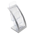 Mothers Day Sale! Save an Extra 10% off your order | Deflecto 693645 6.75 in. x 6.94 in. x 13.31 in. 3-Tier Literature Holder - Leaflet Size, Silver image number 0