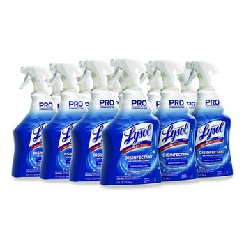 Professional LYSOL Brand 32 oz. Spray Bottle Disinfectant Bathroom Cleaner - Fresh Scent (12/Carton)