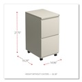 Office Filing Cabinets & Shelves | Alera ALEPBFFPY 14.96 in. x 19.29 in. x 27.75 in. 2 Legal/Letter-Size File Drawers Left or Right File Pedestal with Full-Length Pull - Putty image number 5