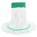 Cleaning & Janitorial Supplies | Boardwalk BWK502WHCT Super Loop Wet Mop Head with Cotton/Synthetic Fiber and 5 in. Headband - Medium, White (12/Carton) image number 2