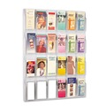 Safco 5601CL Reveal Clear Literature Displays, 24 Compartments, 30w X 2d X 41h, Clear image number 1