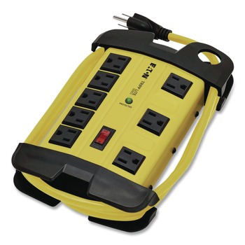 Tripp Lite 8 AC Outlets 12 ft. Cord 1500 J Protect It! Industrial Safety Surge Protector - Yellow/Black