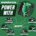 Brad Nailers | Metabo HPT NT1850DFTM 18V MultiVolt Brushless Lithium-Ion Cordless 18-Gauge Compact Brad Nailer Kit (2 Ah) image number 2