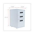 Office Carts & Stands | Alera ALEPABBFLG 14.96 in. x 19.29 in. x 27.75 in. 3-Drawers: Box/Box/File Legal/Letter Left or Right File Pedestal - Light Gray image number 3