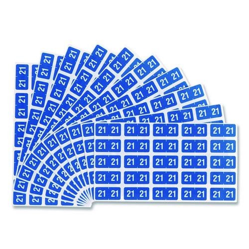 Office Jansan | Smead 67921 1 in. x 0.5 in. Year 2021 End Tab Folder Labels - Light Blue/White (250 Labels/Pack) image number 0