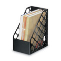  | Universal UNV08119 6 1/4 in. x 9 1/2 in. x 11 3/4 in. Recycled Plastic Magazine File - Large, Black image number 2