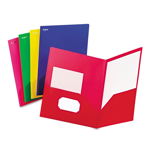 Office Jansan | Oxford 99810EE Fashion Polyport Polypropylene Twin-Pocket Portfolio - Assorted (25/Box) image number 0