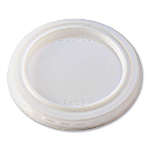 Bulk Savings Pricing 2 | Fabri-Kal 000000000009500520 Plastic Portion Cup Lids, Fits 1 oz Squat Portion Cups - Clear (125/Sleeve, 20 Sleeves/Carton) image number 0
