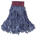 Mops | Rubbermaid Commercial FGD25306BL00 Super Stitch Blend 24 oz. Wet Mop Head - Blue image number 0