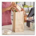 Food Service | Ross & Wallace Paper Products 100312 7 in. x 4.38 in. x 13.75 in. #12 Size Grocery Paper Bags - Kraft (1000/Bundle) image number 2
