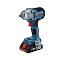 Impact Wrenches | Bosch GDS18V-330CB25 18V Brushless Connected-Ready 1/2 in. Cordless Mid-Torque Impact Wrench Kit with Friction Ring and Thru-Hole and (2) CORE18V 4 Ah Compact Batteries image number 1