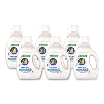 Dial 34 oz. Bottle Free Clear Liquid Fabric Softener - Fragrance Free (6/Carton)