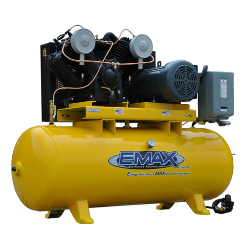 Stationary Air Compressors | EMAX EP07H080V3 7.5 HP 80 Gallon Oil-Lube Hot Dog Air Compressor image number 0