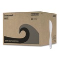 Cutlery | Boardwalk BWKKNIFEHWPPWH Heavyweight Polypropylene Knife Cutlery - White (1000/Carton) image number 0