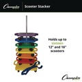 Office Filing Cabinets & Shelves | Champion Sports SX 21 in. x 16 in. x 39 in. 176 lb Capacity Scooter Stacker - Silver/Yellow image number 3