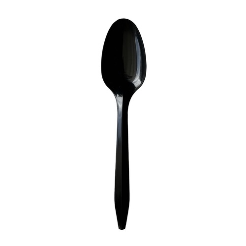 Food Service | Boardwalk BWKSPOONBLPP Mediumweight Polypropylene Spoon Cutlery - Black (1000/Carton) image number 0