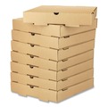 Food Trays, Containers, and Lids | Karat FP-PBF12K 12 in. x 12 in. x 2 in. Corrugated Pizza Box - Kraft (50/Carton) image number 3