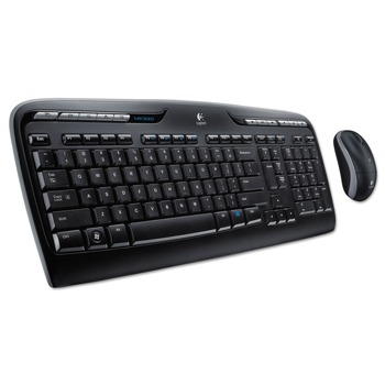 Logitech Mk320 Keyboard Mouse USB Wireless Desktop Set - Black