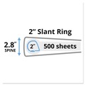 Office Jansan | Avery 17032 3 Slant Rings 2 in. Capacity 11 in. x 8.5 in. Durable View Binder with DuraHinge - White image number 3