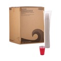 | Boardwalk BWKTRANSCUP9CT 9 oz. Polypropylene Plastic Cold Cups - Translucent (100 Cups/Sleeve, 25 Sleeves/Carton) image number 2