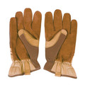 Work Gloves | Klein Tools 40226 Journeyman Leather Utility Gloves - Medium, Brown/Tan image number 4