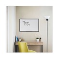 Office Jansan | Universal UNV43628 36 in. x 24 in. Design Series Deluxe Dry Erase Board - White Surface, Black Anodized Aluminum Frame image number 6