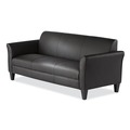 Office Jansan | Alera ALERL21LS10B Reception Lounge Sofa Series 77 in. x 31.5 in. x 32 in. 3-Cushion Sofa - Black image number 2