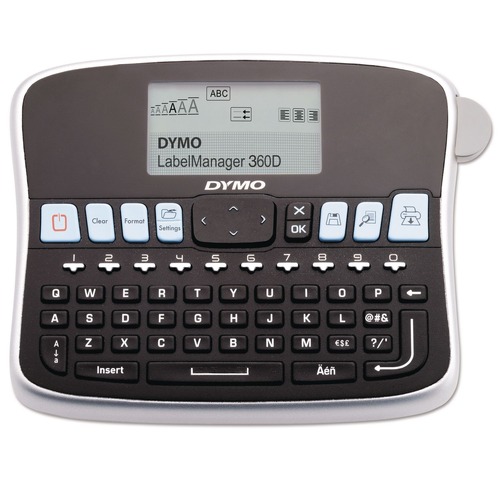 Labels & Label Makers | DYMO 1754488 LabelManager 360D 2.8 in. x 7.76 in. x 5.9 in. 2 Lines Label Maker image number 0