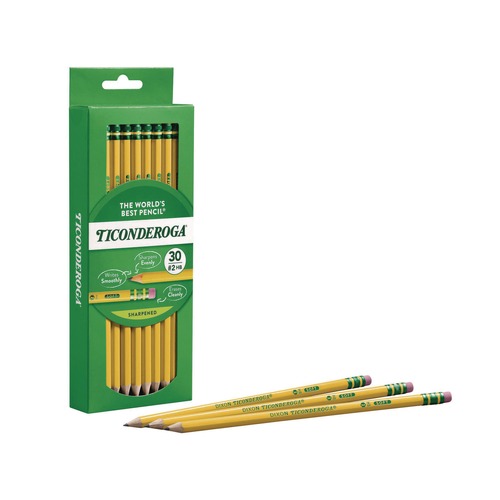 Office Jansan | Ticonderoga X13830 HB (No. 2) Pre-Sharpened Pencil - Black Lead/Yellow Barrel (30/Pack) image number 0