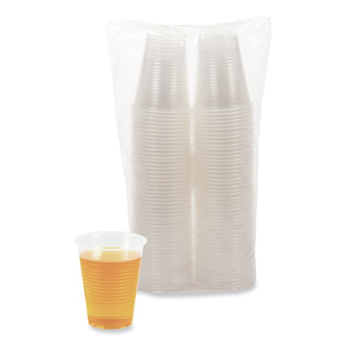 Cutlery | Boardwalk BWKTRANSCUP10CT 10 oz. Polypropylene Plastic Cold Cups - Translucent (1000/Carton) image number 0