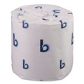 Toilet Paper | Boardwalk B6145 2-Ply Standard Septic Safe 4 in. x 3 in. Toilet Tissue - White (96/Carton) image number 1