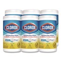 Cleaning & Janitorial Supplies | Clorox 01628 7 in. x 7.75 in. 1-Ply Bleach Free Disinfecting Cleaning Wipes - Crisp Lemon White (6/Carton) image number 0