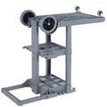 Cleaning Carts | Boardwalk JC1945SBWK23 19 in. x 45 in. x 39 in. 4 Shelves 1 Bin Plastic Janitor's Cart - Gray image number 6