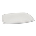 Food Trays, Containers, and Lids | Pactiv Corp. YCI853000000 9 in. x 7.38 in. x 0.19 in., Deli Container Lid, Flat Lid For 3-Compartment 48/64 oz. Containers - Clear (220/Carton) image number 1