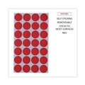 Office Jansan | Universal UNV40103 0.75 in. Diameter Self-Adhesive Removable Color-Coding Labels - Red (28/Sheet, 36 Sheets/Pack) image number 4