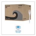  | Boardwalk BWKFORKIW Mediumweight Wrapped Polypropylene Fork Cutlery - White (1000/Carton) image number 4
