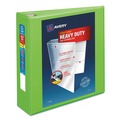 Office Jansan | Avery 79779 Heavy-Duty 3 in. Capacity 11 in. x 8.5 in. 3-Ring View Binder with DuraHinge and Locking One Touch EZD Rings - Chartreuse image number 0
