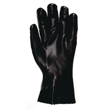 MCR Safety 6524SJ Double-Dipped PVC Gloves - Large Black (1-Dozen)