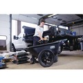 Cleaning Carts | Rubbermaid Commercial FG564200BLA 32.75 in. x 58 in. x 28.25 in. 300 lbs. Capacity Big Wheel Agriculture Wheelbarrow - Black image number 2