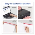 Bulk Savings Pricing 2 | Avery 11491 11 in. x 8.5 in. 8-Tab Big Tab Clear Label Dividers - White Tabs/White (1-Set) image number 5