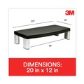 Office Jansan | 3M MS90B 20 in. x 12 in. x 1 in. to 5.78 in. 40-lb. Capacity Adjustable Monitor Stand - Black/Silver image number 9
